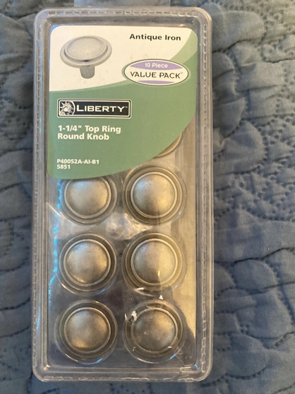 Liberty Value 10 Piece Round Cabinet Knobs Drawer 1-1.25 In Antique Iron